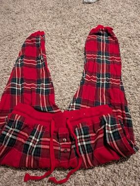 stars above Red and Green Plaid Lounge Pants